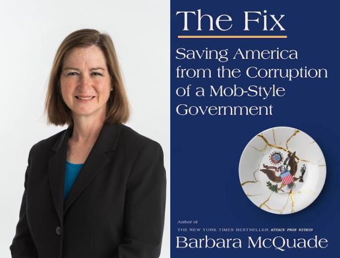 The Fix book cover with photo of Barbara McQuade