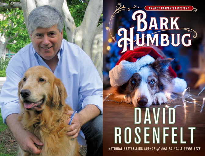 Bark Humbug book cover and photo of author David Rosenfelt 