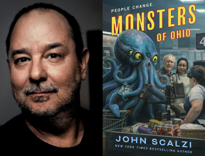 Monsters of Ohio book cover with photo of John Scalzi 