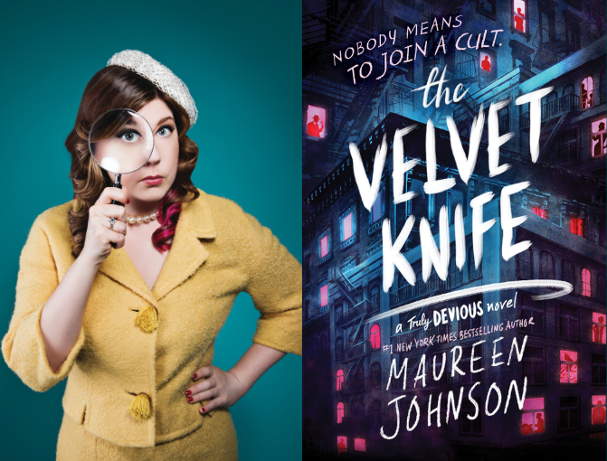 Velvet Knife Book cover with photo of Maureen Johnson